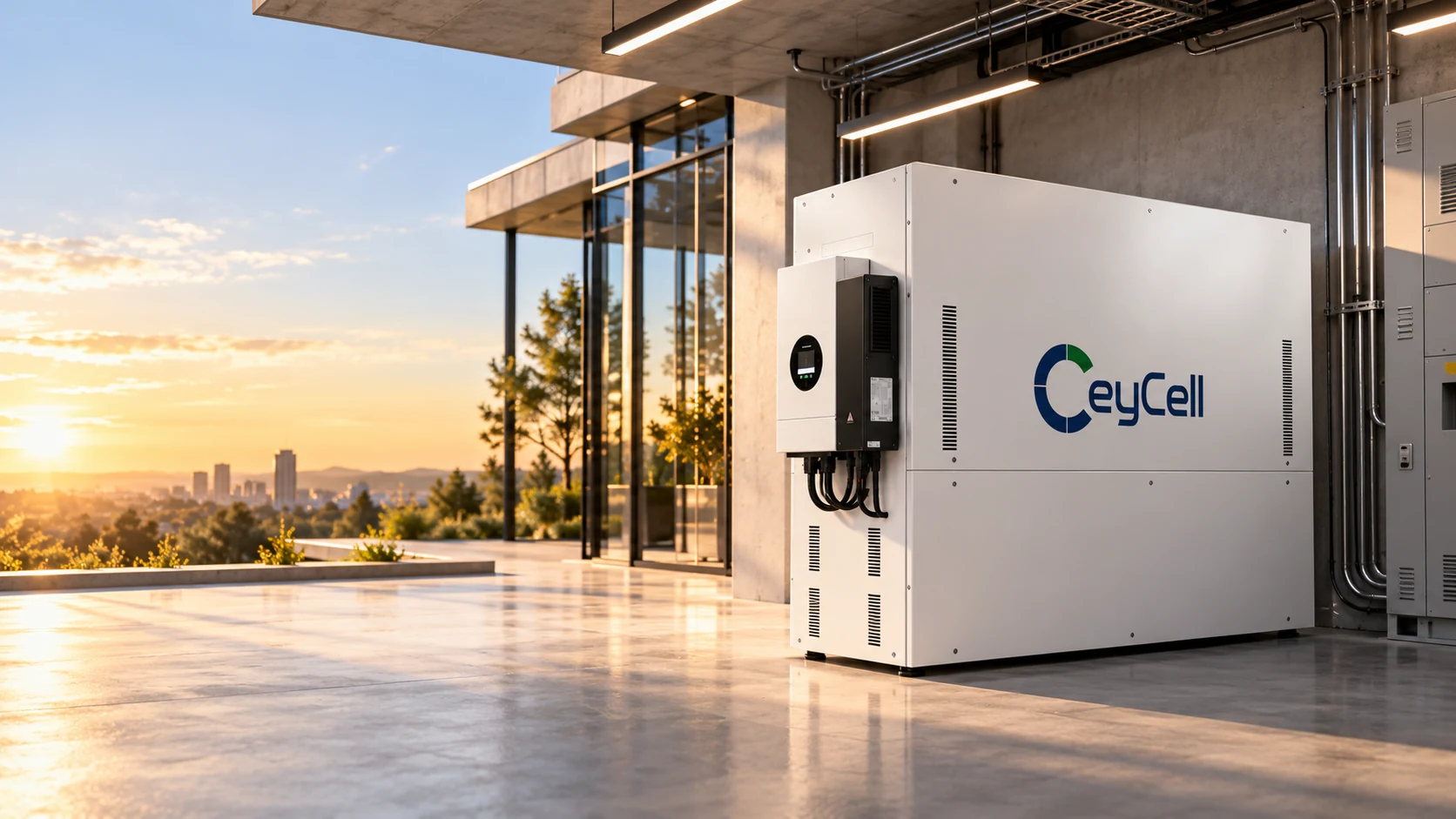 Illustrative business installation of CeyCell energy storage