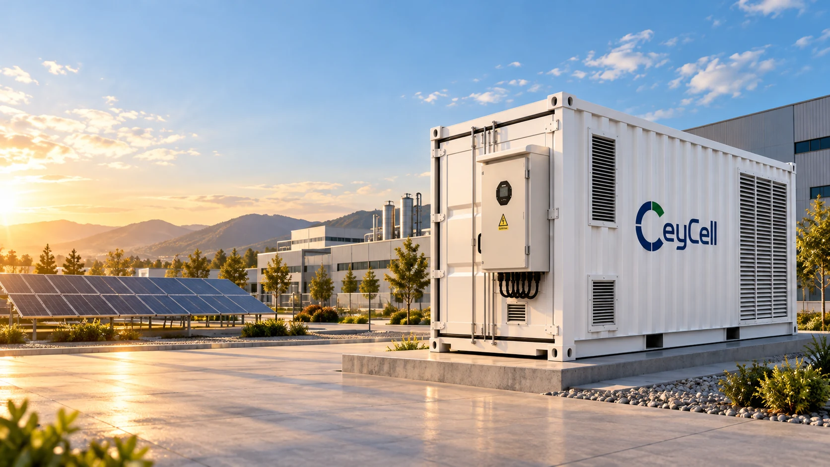 Illustrative CeyCell container unit at an industrial facility